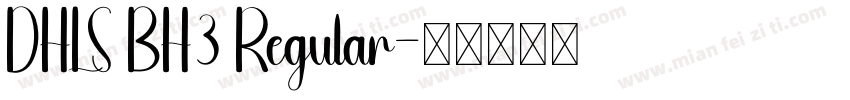 DHLS BH3 Regular字体转换